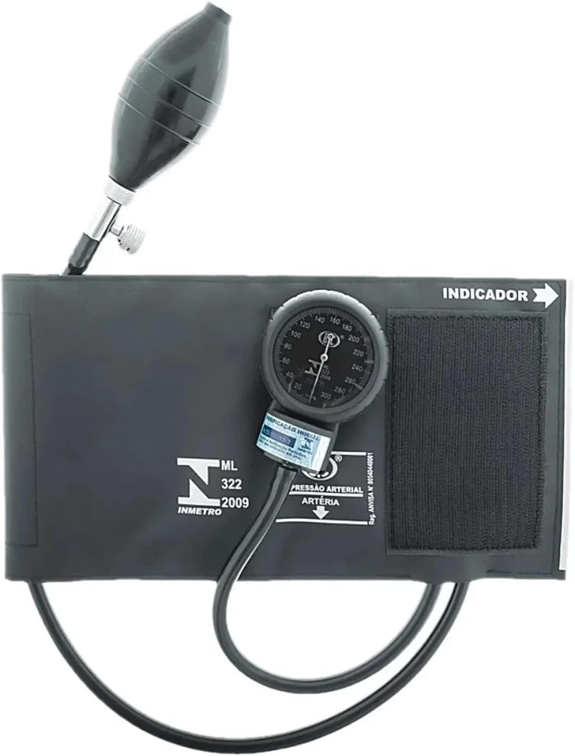 Aparelho de pressão Cinza Nylon fecho de velcro BIC AP853