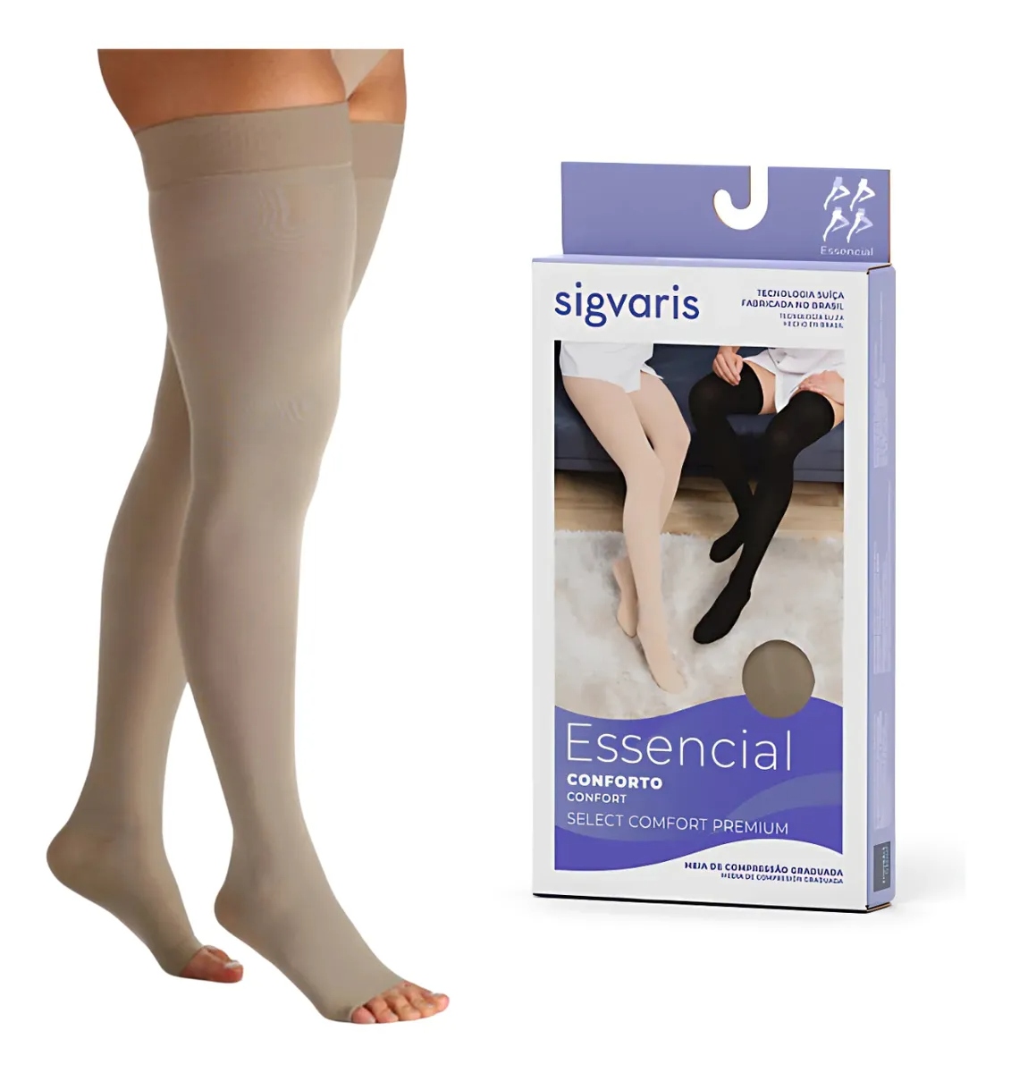 Meia-Coxa-7-8-Select-Comfort-20-30-Pé-aberto-Cor-Natural-Sigvaris